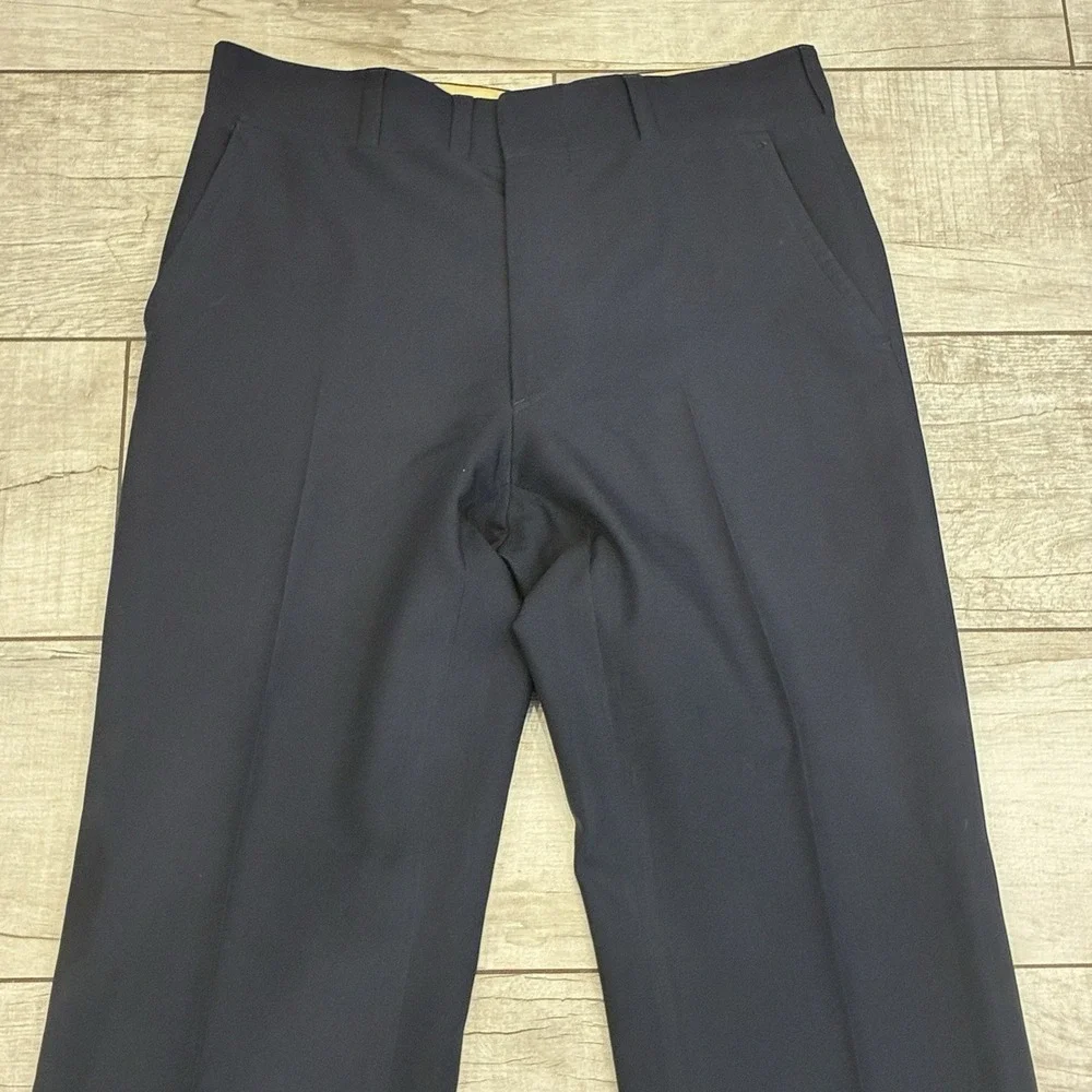 Vintage Corbin Dress Pants Mens 32x30 Navy Trousers USA Made 70s